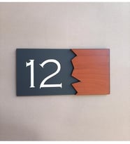 Wooden Serisi Pleksi Kapı Numarası