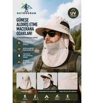 Koruyucu Krem Şapka – UV Güneş Koruyucu, Çıkarılabilir Yüz ve Ense Koruması