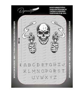 Skeleton İskelet Iron Press Tekstil Ütü İle Yapışan Transfer Baskı Kağıdı DTF BAS