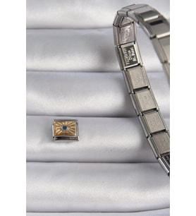 Northcity 316L Çelik Gümüş Renk Altın Göz İşlemeli Nomination Charm 5886