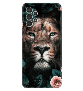 Samsung Galaxy M14 Kılıf Resimli Desenli Baskılı Silikon Leon Flowers 1307