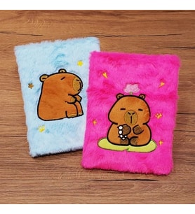 Dodes Ayıcık Motifli Peluş Kapaklı Defter