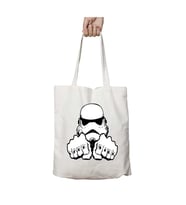 Star Wars Stormtrooper Dark Side Knuckles iki Tarafı Kalıcı Baskılı Yıkanabilir Çanta