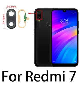 Tkgz Xiaomi Redmi 7 Arka Kamera Camı Lens Yapışkanlı