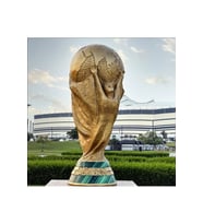 25CM GERÇEK BOYUT WORLD CUP 2022 GOLD QATAR WORLD CUP FUTBOL KUPASI