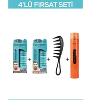 Fontenay Saç Şekillendirici Pudra Toz Wax Mat Effect X2 + Şekil Tarak'ı + Saç Spreyi  400ML 4'lü Set