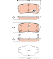 Hyundai H1 Starex Kia Carnaval Arka Fren Balatası 2008-2015