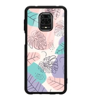 Xiaomi Redmi Note 9 Pro Uyumlu Nude Yapraklar Tasarımlı Glossy Telefon Kılıfı