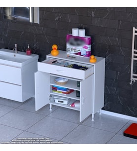 Modilayn EMİR 70 x 88 x 32,5 cm 1 Çekmece 2 Kapak 3 Raf 4 Bölme Çok Amaçlı Banyo & Mutfak Dolabı