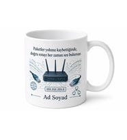 Ağ Uzmanına Hediye Network Cisco Router IP Adresi Alt Ağ Maskesi Kupa Bardak