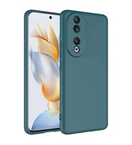 Vendas Huawei Honor 90 Uyumlu Lansman Serisi Içi Kadife Ipek Dokulu Lansman Kılıf (Koyu Yeşil)