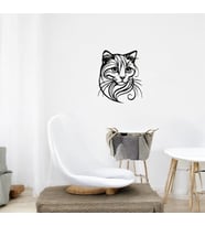 Kedi Figürlü Minimalist Duvar Dekoru (13x16cm)