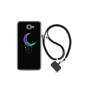 Samsung Galaxy J7 Prime J7 Prime 2 Kılıf Resimli Desenli Silikon Boyun Askılı Moon Star 1851