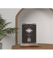 BK Gift Restoran & Cafe & Barlara Özel Ahşap Standlı Pleksi QR Kod Menü, Cafe&Bar için QR kodlu Tabela, QR kodlu Masa Dekoru - 10 ADET-9