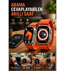 Northcity Akıllı Saat - Uyku ve Nabız Takipli 49mm Kablosuz Şarjlı Akıllı Saat