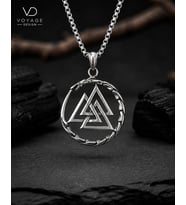 Paslanmaz Çelik Viking Ejderha Çember Valknut Odin Sembol Erkek Kolye