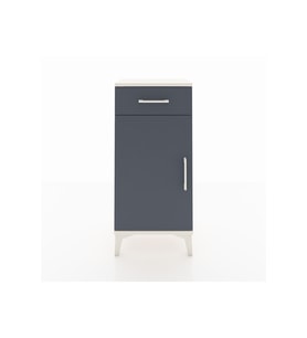 Arges Komodin 2 Raflı Tek Çekmeceli Tek Kapaklı 44x30x96 Aytaşı-Antrasit