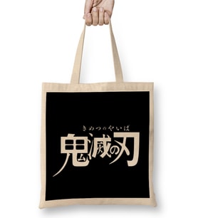 Font Demon Slayer Kimetsu no Yaiba Bez Çanta Uzun Saplı