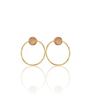 Kadir Jewellery 22 Ayar Altın Kaplama Kadın Halka Küpe -El İşçiliği Ve Hipoalerjenik Küpe