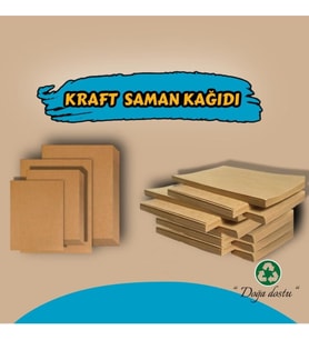 A4 Saman Kağıdı, A4 Kraft Saman Kağıdı 50 Adet 90 Gram