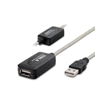 Usb Uzatma Kablosu 20 M - Silver Siyah HDX7515