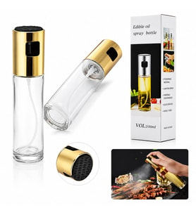 100 ML SPREY CAM YAĞDANLIK KROM - RENKLİ SPREY KAFA - İNCE UZUN ŞİŞE (5680)
