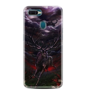 Oppo A5S A15 A16 A54 A55 A73 A74 Kılıf Desemli Silikon Dark Deer 1786