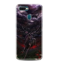Oppo A5S A15 A16 A54 A55 A73 A74 Kılıf Desemli Silikon Dark Deer 1786