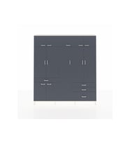 Arges Gardrop 11 Raflı 4 Çekmeceli 2 Askılı 220x30x243 Aytaşı-Antrasit