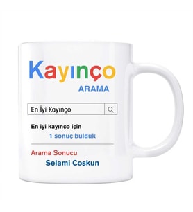 Kişiye Özel İsimli Kayınço Google Arama Motoru Kupa Bardak