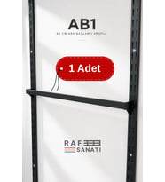 1 Adet - AB1 90 cm Askı Geçen Profil – 10x30 Aksesuar Ara Bağlantı 40 mm Hatve - Konik Dikme Uyumlu Raf Askı Aparatı Siyah