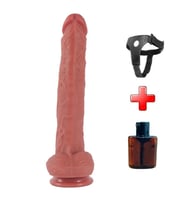 OdinsShop Belden Bağlamalı Yeni Nesil Büyük Boy 28,9 cm Realistik Dildo Penis