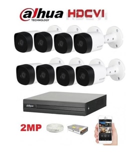 Dahua 8li Ahd Güvenlik Kamera Seti (Siyah - Beyaz)