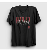 Presmono Unisex Siyah We Are Here K-Pop Monsta X T-Shirt 275200tt