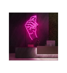 El Figürlü Neon Tabela