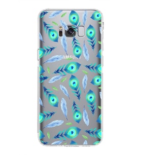 PrintiFy Samsung Galaxy S8 Plus ile Uyumlu Nazar Boncuğu 3  Kamera Korumalı Şeffaf Silikon Kılıf