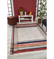 Dijital Kaymaz Yıkanabilir Krem Modern Salon Halısı Mutfak Halısı Koridor Halısı Yolluk HLN1701