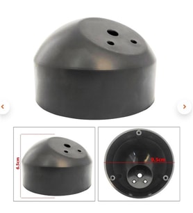 Poke PK-5059 10 CM Siyah Dome Tweeter Kabini Yüzey Montaj Podu