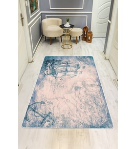Modern Desenli Dijital Baskı Kaymaz Taban Halı H0297