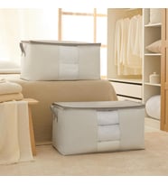 Ocean Home Textile 2'li Mega Boy Pvc Pencereli Stuff & Things Gri Çizgili Hurç Set
