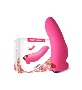 PRIME TOYS Aurora Şarjlı G Nokta ve Klitoris Uyarıcı Parmağa Takılabilir Mini Vibratör - Pembe
