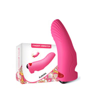 PRIME TOYS Aurora Şarjlı G Nokta ve Klitoris Uyarıcı Parmağa Takılabilir Mini Vibratör - Pembe