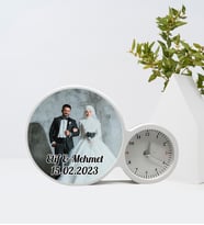 Kişiye Özel Fotoğraflı İsimli Tarihli Saatli Sihirli Ayna