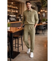 Erkek Oversize Keten Takım Salaş Kesim Gömlek Pantolon Yazlık Kombin