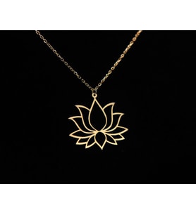 Mandala Mandala Sembolü için Lotus Çiçeği Kolye