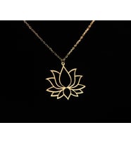 Mandala Mandala Sembolü için Lotus Çiçeği Kolye