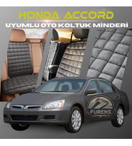 Honda Accord Antrasit Renk Tay Tüyü Cepli & Terletmez Sırtlı Oto Koltuk Minder Seti - Koltuk Koruma Kılıfı (ÖN & ARKA TAM SET)