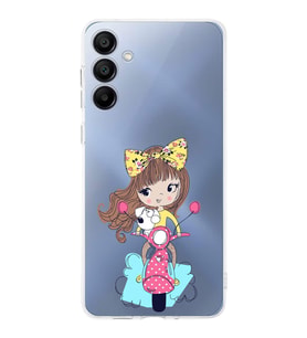 PrintiFy Galaxy A16 Uyumlu Kamera Korumalı Vespagirl Tasarımlı Şeffaf  Silikon Kılıf