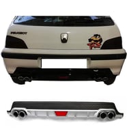 Peugeot 106 Gri Difüzör Difizör Yuvarlak Egzoz Görünüm Kulaklı Tip