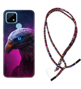 Realme C11 C21 C21Y C25Y C11 2021 Kılıf Boyun Asklı Rasta Silikon Kartal 1622